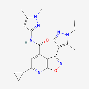 6-cyclopropyl-N-(1,5-dimethyl-1H-pyrazol-3-yl)-3-(1-ethyl-5-methyl-1H-pyrazol-4-yl)[1,2]oxazolo[5,4-b]pyridine-4-carboxamide