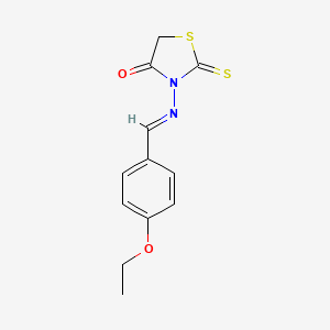 3-{[(E)-(4-ethoxyphenyl)methylidene]amino}-2-thioxo-1,3-thiazolidin-4-one