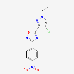 5-(4-chloro-1-ethyl-1H-pyrazol-3-yl)-3-(4-nitrophenyl)-1,2,4-oxadiazole