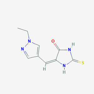 (5E)-5-[(1-ethyl-1H-pyrazol-4-yl)methylidene]-2-thioxoimidazolidin-4-one