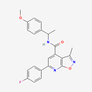 6-(4-fluorophenyl)-N-[1-(4-methoxyphenyl)ethyl]-3-methyl[1,2]oxazolo[5,4-b]pyridine-4-carboxamide