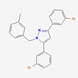 molecular formula C23H18Br2N2 B10924430 3,5-bis(3-bromophenyl)-1-(3-methylbenzyl)-1H-pyrazole 