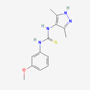 molecular formula C13H16N4OS B10924433 1-(3,5-dimethyl-1H-pyrazol-4-yl)-3-(3-methoxyphenyl)thiourea 