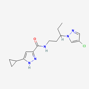 N-[3-(4-chloro-1H-pyrazol-1-yl)pentyl]-5-cyclopropyl-1H-pyrazole-3-carboxamide