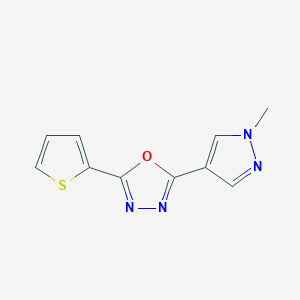 2-(1-methyl-1H-pyrazol-4-yl)-5-(thiophen-2-yl)-1,3,4-oxadiazole