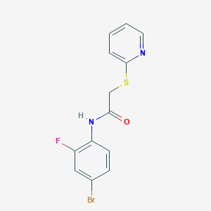 molecular formula C13H10BrFN2OS B10924505 N-(4-bromo-2-fluorophenyl)-2-(pyridin-2-ylsulfanyl)acetamide 