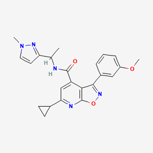 6-cyclopropyl-3-(3-methoxyphenyl)-N-[1-(1-methyl-1H-pyrazol-3-yl)ethyl][1,2]oxazolo[5,4-b]pyridine-4-carboxamide