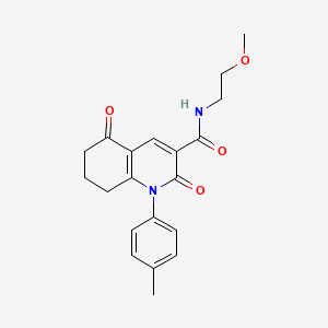 molecular formula C20H22N2O4 B10924533 N-(2-methoxyethyl)-1-(4-methylphenyl)-2,5-dioxo-1,2,5,6,7,8-hexahydroquinoline-3-carboxamide 