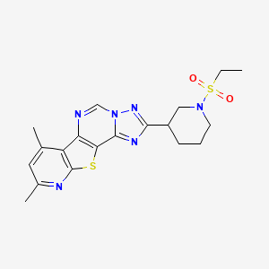 4-(1-ethylsulfonylpiperidin-3-yl)-11,13-dimethyl-16-thia-3,5,6,8,14-pentazatetracyclo[7.7.0.02,6.010,15]hexadeca-1(9),2,4,7,10(15),11,13-heptaene