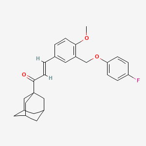 (E)-1-(1-Adamantyl)-3-{3-[(4-fluorophenoxy)methyl]-4-methoxyphenyl}-2-propen-1-one