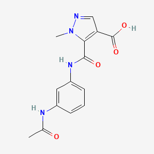 5-{[3-(acetylamino)phenyl]carbamoyl}-1-methyl-1H-pyrazole-4-carboxylic acid