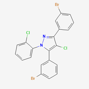 3,5-bis(3-bromophenyl)-4-chloro-1-(2-chlorophenyl)-1H-pyrazole