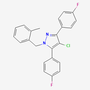 4-chloro-3,5-bis(4-fluorophenyl)-1-(2-methylbenzyl)-1H-pyrazole