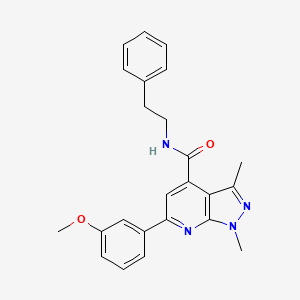 6-(3-methoxyphenyl)-1,3-dimethyl-N-(2-phenylethyl)-1H-pyrazolo[3,4-b]pyridine-4-carboxamide