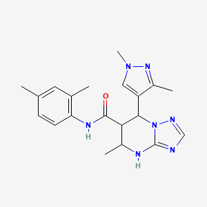 molecular formula C20H25N7O B10924780 N-(2,4-dimethylphenyl)-7-(1,3-dimethyl-1H-pyrazol-4-yl)-5-methyl-4,5,6,7-tetrahydro[1,2,4]triazolo[1,5-a]pyrimidine-6-carboxamide 