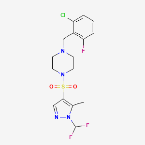 1-(2-chloro-6-fluorobenzyl)-4-{[1-(difluoromethyl)-5-methyl-1H-pyrazol-4-yl]sulfonyl}piperazine