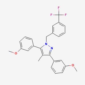 3,5-bis(3-methoxyphenyl)-4-methyl-1-[3-(trifluoromethyl)benzyl]-1H-pyrazole