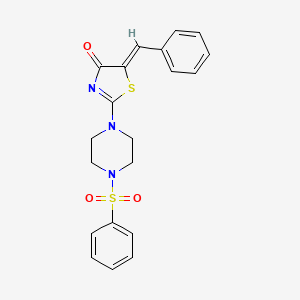 (5Z)-5-benzylidene-2-[4-(phenylsulfonyl)piperazin-1-yl]-1,3-thiazol-4(5H)-one