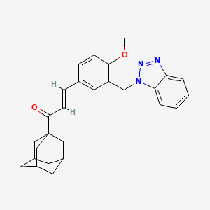 (E)-1-(1-Adamantyl)-3-[3-(1H-1,2,3-benzotriazol-1-ylmethyl)-4-methoxyphenyl]-2-propen-1-one