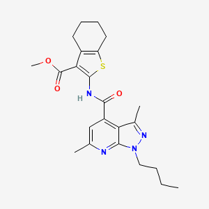 methyl 2-{[(1-butyl-3,6-dimethyl-1H-pyrazolo[3,4-b]pyridin-4-yl)carbonyl]amino}-4,5,6,7-tetrahydro-1-benzothiophene-3-carboxylate