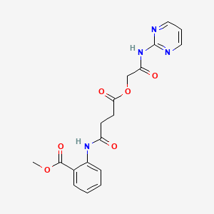 molecular formula C18H18N4O6 B10924873 Methyl 2-({4-oxo-4-[2-oxo-2-(pyrimidin-2-ylamino)ethoxy]butanoyl}amino)benzoate 