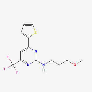 N-(3-methoxypropyl)-4-(thiophen-2-yl)-6-(trifluoromethyl)pyrimidin-2-amine