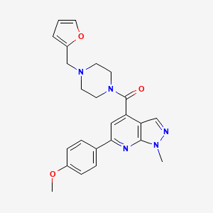 [4-(furan-2-ylmethyl)piperazin-1-yl][6-(4-methoxyphenyl)-1-methyl-1H-pyrazolo[3,4-b]pyridin-4-yl]methanone