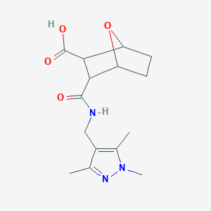 3-{[(1,3,5-trimethyl-1H-pyrazol-4-yl)methyl]carbamoyl}-7-oxabicyclo[2.2.1]heptane-2-carboxylic acid