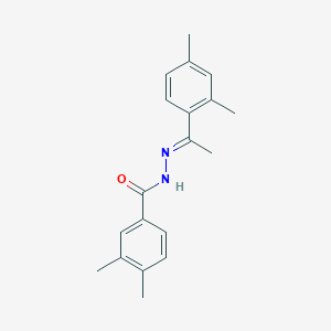 molecular formula C19H22N2O B10924968 N'-[(1E)-1-(2,4-dimethylphenyl)ethylidene]-3,4-dimethylbenzohydrazide 