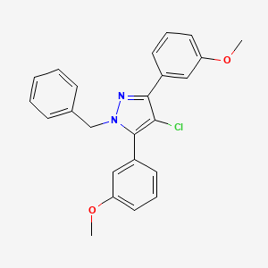 1-benzyl-4-chloro-3,5-bis(3-methoxyphenyl)-1H-pyrazole