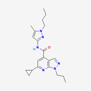 N-(1-butyl-5-methyl-1H-pyrazol-3-yl)-6-cyclopropyl-1-propyl-1H-pyrazolo[3,4-b]pyridine-4-carboxamide