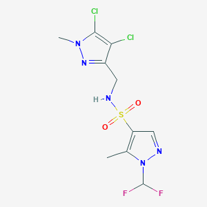 N-[(4,5-dichloro-1-methyl-1H-pyrazol-3-yl)methyl]-1-(difluoromethyl)-5-methyl-1H-pyrazole-4-sulfonamide