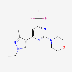 4-[4-(1-ethyl-3-methyl-1H-pyrazol-4-yl)-6-(trifluoromethyl)pyrimidin-2-yl]morpholine