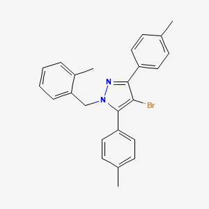 4-bromo-1-(2-methylbenzyl)-3,5-bis(4-methylphenyl)-1H-pyrazole