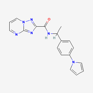 N-{1-[4-(1H-pyrrol-1-yl)phenyl]ethyl}[1,2,4]triazolo[1,5-a]pyrimidine-2-carboxamide