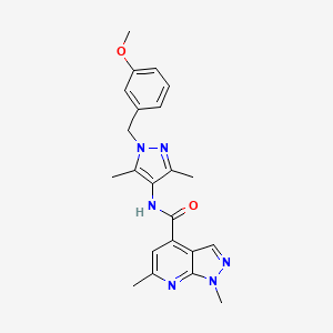 N-[1-(3-methoxybenzyl)-3,5-dimethyl-1H-pyrazol-4-yl]-1,6-dimethyl-1H-pyrazolo[3,4-b]pyridine-4-carboxamide