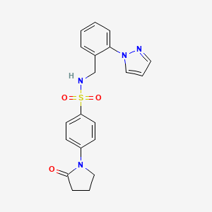 4-(2-oxopyrrolidin-1-yl)-N-[2-(1H-pyrazol-1-yl)benzyl]benzenesulfonamide