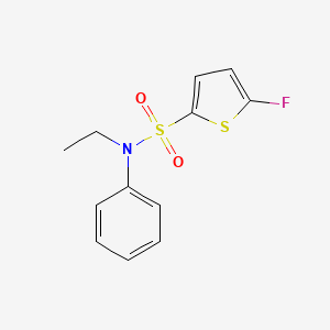 molecular formula C12H12FNO2S2 B10925208 N-Ethyl-5-fluoro-N-phenylthiophene-2-sulfonamide 