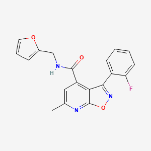 3-(2-fluorophenyl)-N-(furan-2-ylmethyl)-6-methyl[1,2]oxazolo[5,4-b]pyridine-4-carboxamide