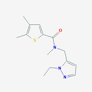 N-[(1-ethyl-1H-pyrazol-5-yl)methyl]-N,4,5-trimethylthiophene-2-carboxamide