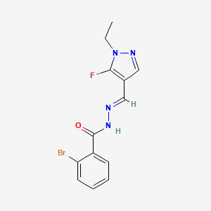 2-Bromo-N'-((1-ethyl-5-fluoro-1H-pyrazol-4-yl)methylene)benzohydrazide