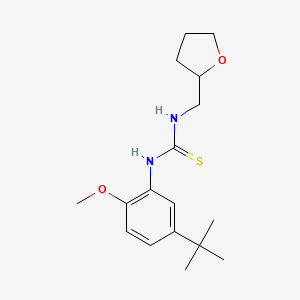 1-(5-Tert-butyl-2-methoxyphenyl)-3-(tetrahydrofuran-2-ylmethyl)thiourea