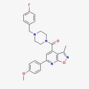 [4-(4-Fluorobenzyl)piperazin-1-yl][6-(4-methoxyphenyl)-3-methyl[1,2]oxazolo[5,4-b]pyridin-4-yl]methanone