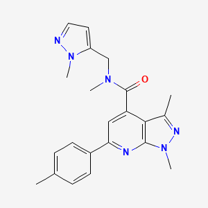 N,1,3-trimethyl-6-(4-methylphenyl)-N-[(1-methyl-1H-pyrazol-5-yl)methyl]-1H-pyrazolo[3,4-b]pyridine-4-carboxamide