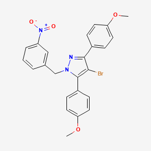 4-bromo-3,5-bis(4-methoxyphenyl)-1-(3-nitrobenzyl)-1H-pyrazole