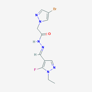 2-(4-Bromo-1H-pyrazol-1-YL)-N'~1~-[(1-ethyl-5-fluoro-1H-pyrazol-4-YL)methylene]acetohydrazide