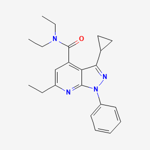 3-cyclopropyl-N,N,6-triethyl-1-phenyl-1H-pyrazolo[3,4-b]pyridine-4-carboxamide