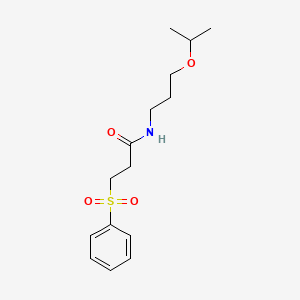 3-(phenylsulfonyl)-N-[3-(propan-2-yloxy)propyl]propanamide