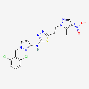 N-[1-(2,6-dichlorobenzyl)-1H-pyrazol-3-yl]-5-[2-(5-methyl-4-nitro-1H-pyrazol-1-yl)ethyl]-1,3,4-thiadiazol-2-amine