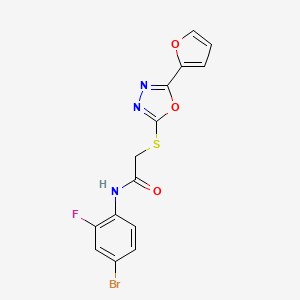 N-(4-bromo-2-fluorophenyl)-2-{[5-(furan-2-yl)-1,3,4-oxadiazol-2-yl]sulfanyl}acetamide